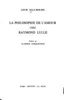 Cover of: La philosophie de l'amour chez Raymond Lulle.