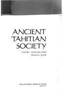 Cover of: Ancient Tahitian society