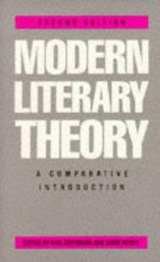Cover of: Modern literary theory: a comparative introduction