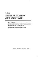 Cover of: The interpretation of language