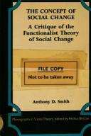 Cover of: The concept of social change by Anthony D. Smith