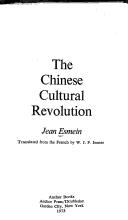 Cover of: The Chinese cultural revolution by Jean Esmein