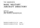 Cover of: The Observer's basic military aircraft directory