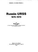 Cover of: Russie-URSS, 1870-1970.