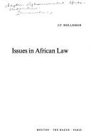 Cover of: Issues in African law