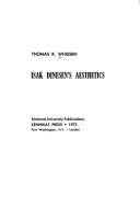 Cover of: Isak Dinesen's aesthetics by Thomas R. Whissen