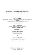 Cover of: Effective teaching and learning