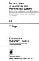 Cover of: Economics of involuntary transfers: a unified approach to pollution and congestion externalities
