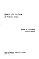 Cover of: Quantitative analysis of political data