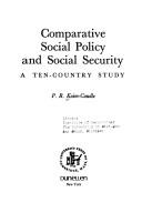 Comparative social policy and social security by P. R. Kaim-Caudle