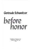 Cover of: Before honor.