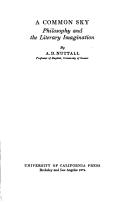 Cover of: A common sky | Nuttall, A. D.