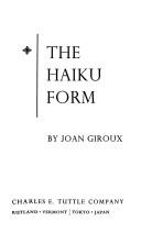 Cover of: The haiku form.