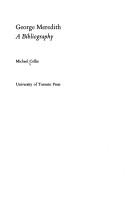 Cover of: George Meredith: a bibliography