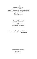 The contrary experience by Herbert Edward Read