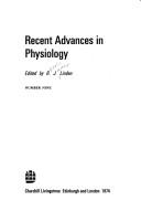 Cover of: Recent advances in physiology.