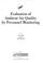 Cover of: Evaluation of ambient air quality by personnel monitoring.