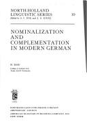 Cover of: Nominalization and complementation in modern German. by Helmut Esau