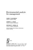 Cover of: Environmental analysis for management