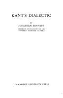Cover of: Kant's Dialectic by Jonathan Francis Bennett, Jonathan Bennett