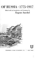 Cover of: The American image of Russia, 1775-1917 by Eugene Anschel