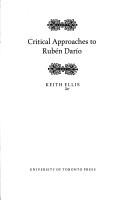 Cover of: Critical approaches to Rubén Darío by Ellis, Keith