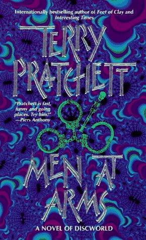 The book cover for Men at Arms (Discworld, #15; City Watch #2)