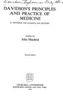 Cover of The principles and practice of medicine