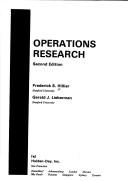 Cover of: Operations research