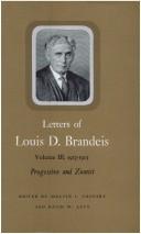Cover of: Letters of Louis D. Brandeis. by Louis Dembitz Brandeis