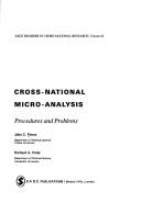 Cover of: Cross-national micro-analysis; procedures and problems.