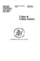 Cover of: Crime in urban society