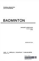 Cover of: Badminton. by Margaret Varner Bloss, Margaret Varner Bloss