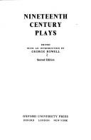 Cover of: Nineteenth century plays | George Rowell