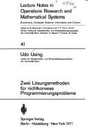 Cover of: Zwei Lösungsmethoden für nichtkonvexe Programmierungsprobleme.