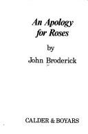 Cover of: An apology for roses.