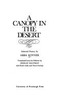 A canopy in the desert by Abba Kovner