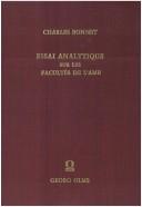 Cover of: Essai analytique sur les facultés de l'âme.