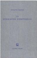 Cover of: La biographie d'Empédocle. by Joseph Bidez
