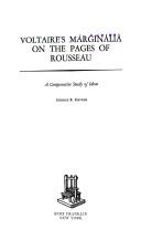 Cover of: Voltaire's marginalia on the pages of Rousseau: a comparative study of ideas
