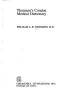 cover of Thomson's concise medical dictionary