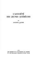 Cover of: asociété des jeunes Québécois