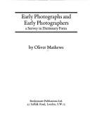 Cover of: Early photographs and early photographers by Oliver Mathews