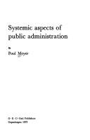 Cover of: Systemic aspects of public administration.