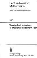 Cover of: Theorie des intersections et theoreme de Riemann-Roch