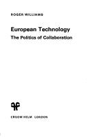 Cover of: European technology by Williams, Roger