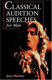 Cover of: Classical Audition Speeches for Men (Stage & Costume) by Jean Marlow