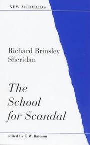 Cover of: The School for Scandal (New Mermaids)