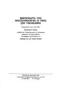 Cover of: Wirtschafts- und Sozialforschung in Tirol und Vorarlberg.: Festschrift für Univ.-Prof. DDr. Ferdinand Ulmer anlässlich der Vollendung seines 70. Lebensjahres.