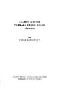 Cover of: Helmut Küpper vormals Georg Bondi, 1895-1970.